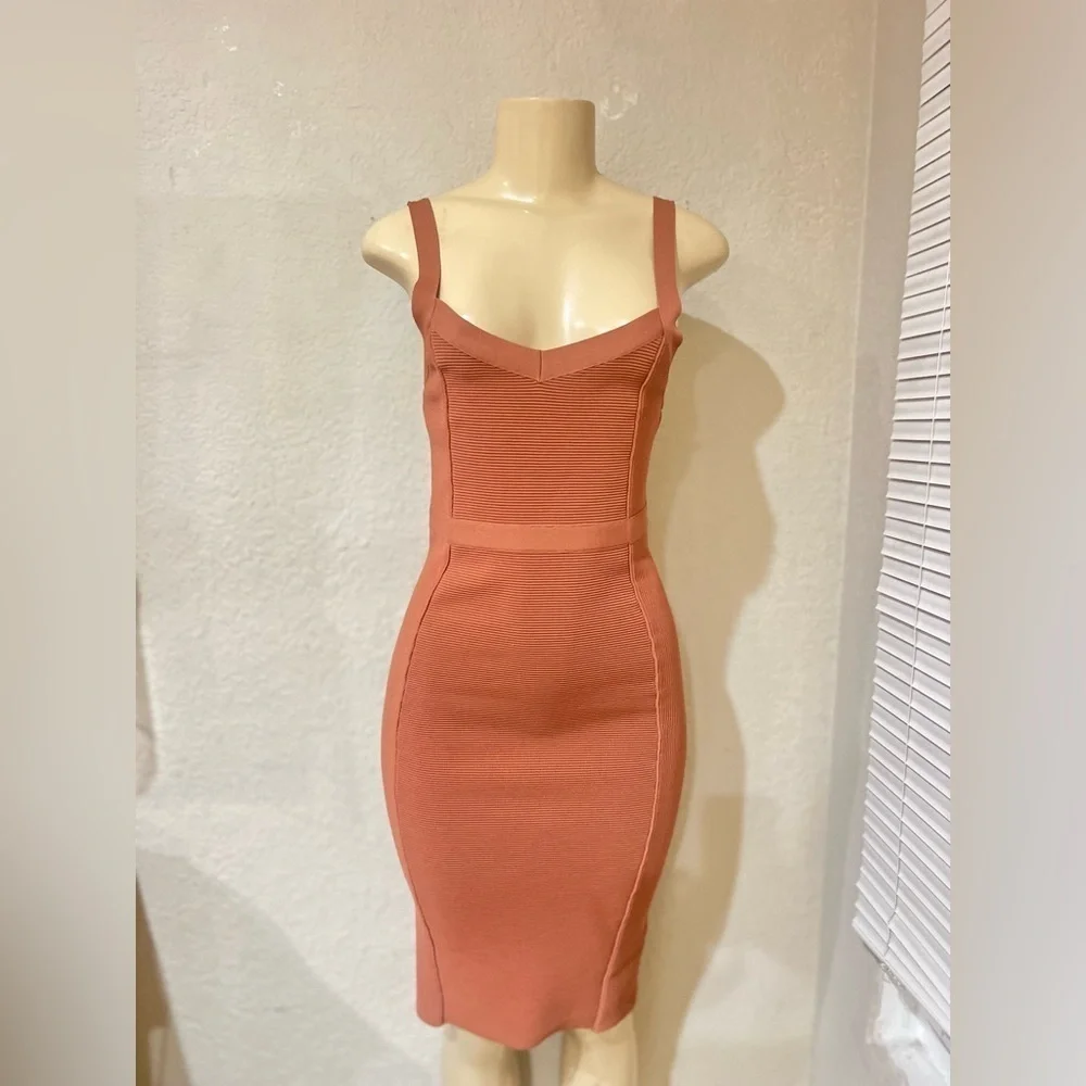 BARDOT Katy Mixed Stitch Sweater Dress In Chestnut US 6